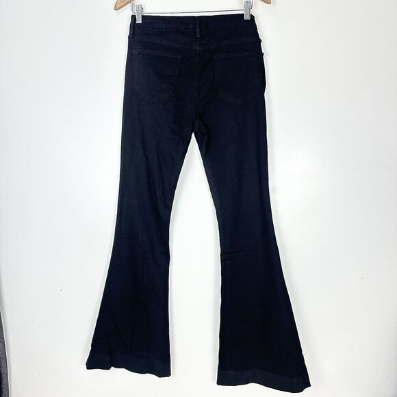 FRAME Le Bell Flare Jeans in Vian Black Size 29 - Picture 12 of 15
